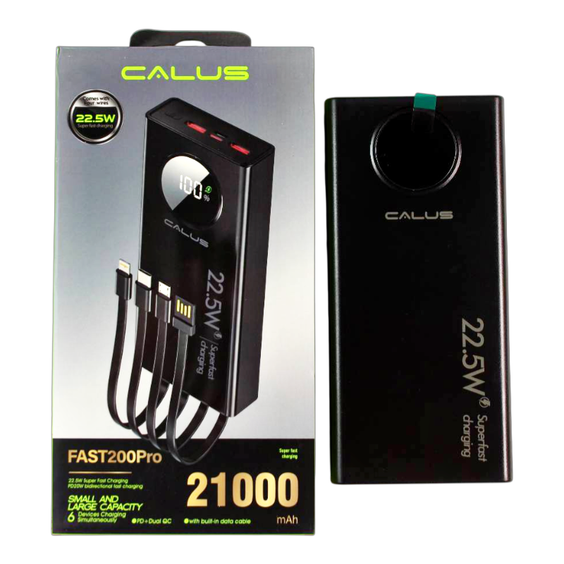 پاور بانک 20 هزار میلی آمپر ساعت کالوس مدل Fast-200 PRO